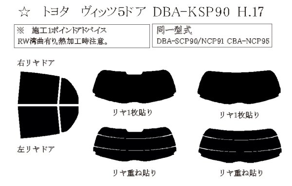 画像1: ヴィッツ 型式: KSP90/SCP90/NCP91/NCP95 初度登録年月/初度検査年月: H17/2〜H22/12 (1)