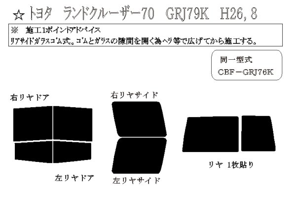 画像1: ランクル70 5ドア 型式:GRJ76K 初度登録年月/初度検査年月: H26/8〜H27/6 (1)