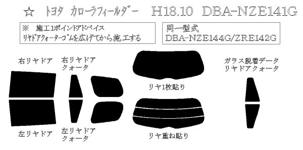 画像1: カローラ フィールダー 型式: NZE141G/NZE144G/ZRE142G/ZRE144G 初度登録年月/初度検査年月: H18/10〜H24/5 (1)