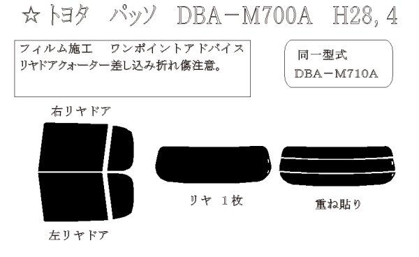 画像1: パッソ 型式: M700A/M701A 初度登録年月/初度検査年月: H28/4〜R5/10 (1)