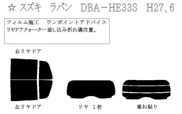 画像1: ラパン 型式: HE33S 初度登録年月/初度検査年月: H27/6〜 (1)