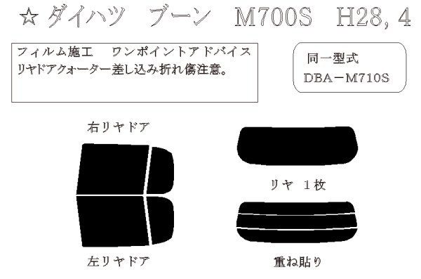 画像1: ブーン 型式: M700S/M710S 初度登録年月/初度検査年月: H28/4〜R5/12 (1)