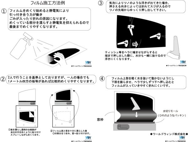 画像10: 3M (スリーエム) 透明遮熱フィルム クリスタリン90 トヨタ シエンタ (MXPC10G/MXPL10G/MXPL15G) フロントドアセット クリアフィルム UVカット (10)