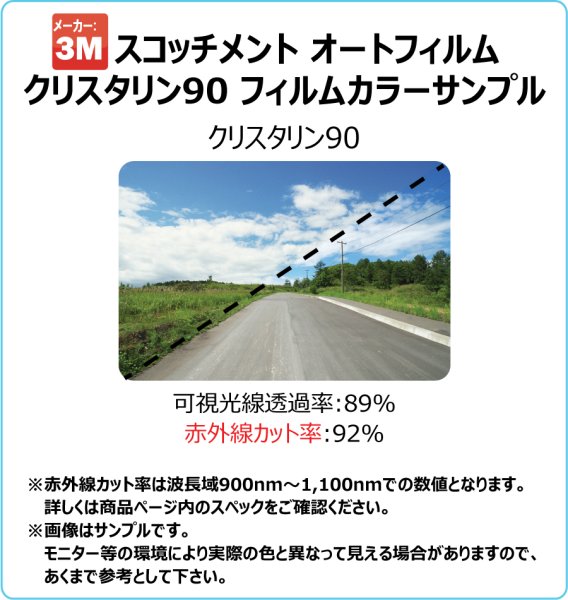 画像3: 3M (スリーエム) 透明遮熱フィルム クリスタリン90 トヨタ シエンタ (MXPC10G/MXPL10G/MXPL15G) フロントドアセット クリアフィルム UVカット (3)