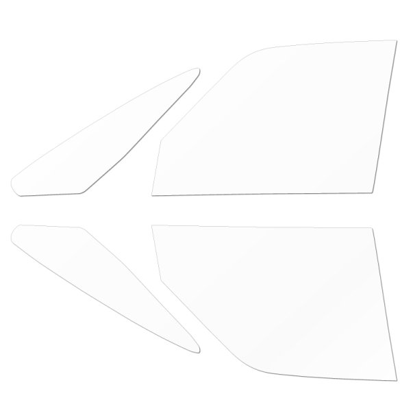 画像2: 3M (スリーエム) 透明遮熱フィルム クリスタリン90 トヨタ ノア(NOAH) (90系 ZWR90W/ZWR95W/MZRA90W/MZRA95W) フロントドアセット クリアフィルム UVカット (2)