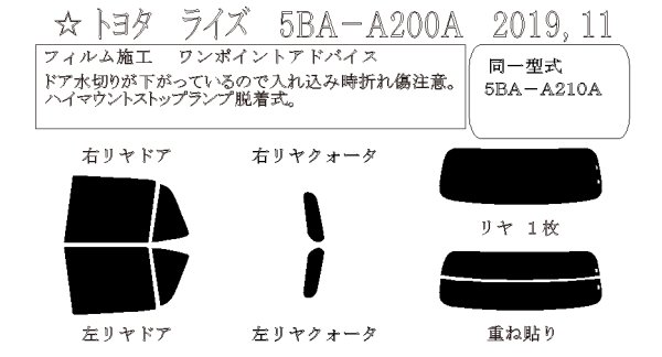 画像1: ライズ 型式: A200A/A210A 初度登録年月/初度検査年月: R1/11〜 (1)