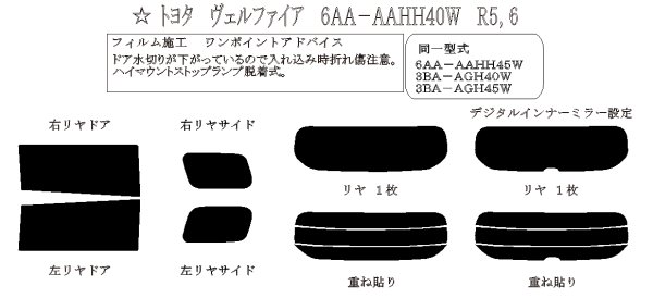 画像1: ヴェルファイア 型式: AAHH40W/AAHH45W/AGH40W/AGH45W 初度登録年月/初度検査年月: R5/6〜 (1)