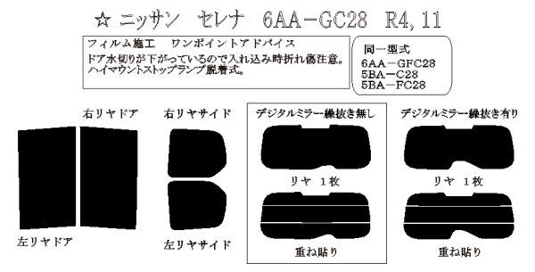 画像1: セレナ 型式: GC28/GFC28/C28/FC28 初度登録年月/初度検査年月: R4/11〜 (1)