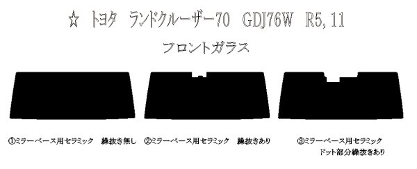 画像1: 【フィルム限定】ランドクルーザー 70 （フロントガラス）型式: GDJ76W 初度登録年月/初度検査年月: R5/11〜 (1)