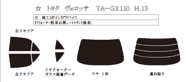 画像1: ヴェロッサ 型式: GX110 初度登録年月/初度検査年月: H13/7〜H16/4 (1)