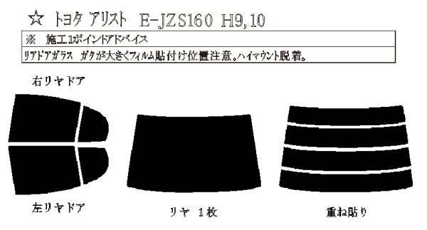 画像1: アリスト 型式: JZS160/JZS161 初度登録年月/初度検査年月: H9/8〜H16/12 (1)