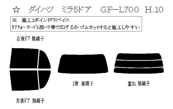 画像1: ミラ 5ドア 型式: L700S/L710S 初度登録年月/初度検査年月: H10〜H14 (1)