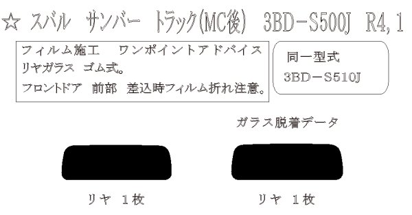 画像1: サンバー トラック (MC後) 型式: S500J/S510J 初度登録年月/初度検査年月: R4/1〜 (1)