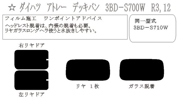 画像1: アトレー デッキバン 型式: S700W/S710W 初度登録年月/初度検査年月: R3/12〜 (1)